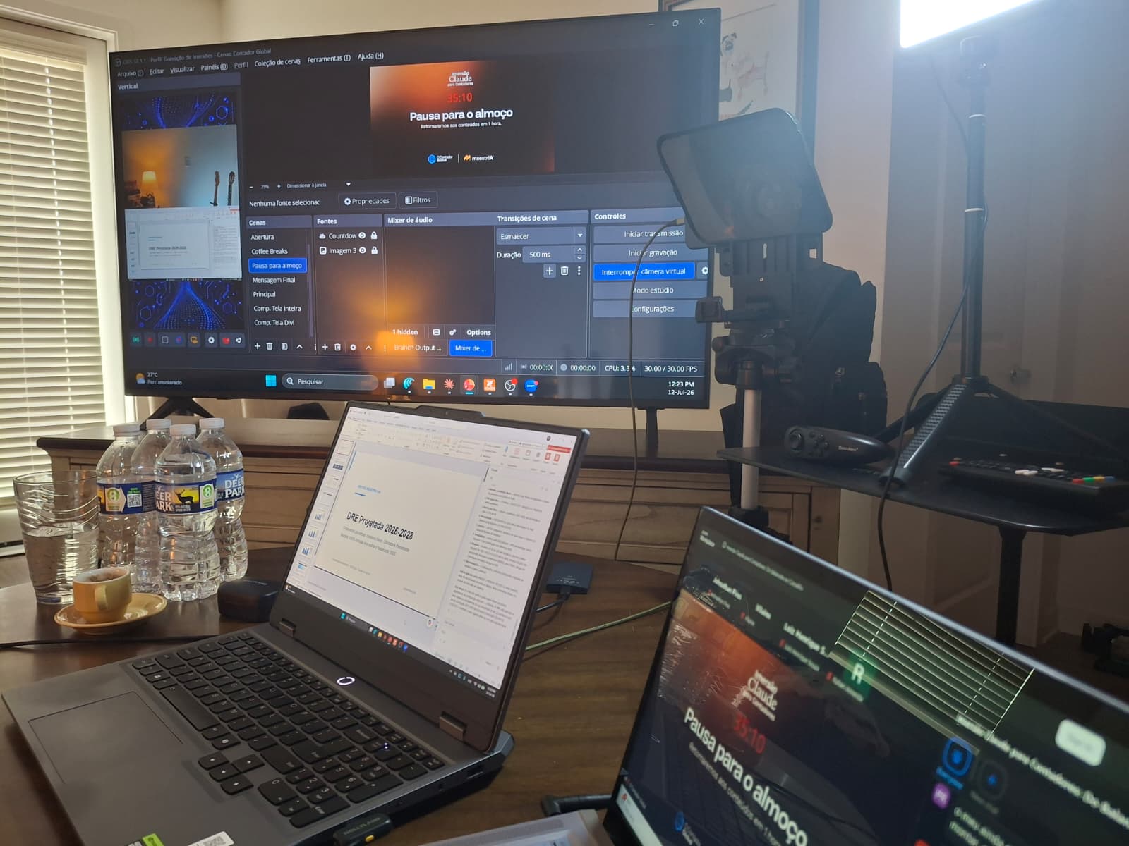 Estúdio de transmissão ao vivo